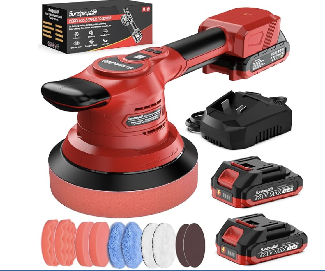 6-Inch Brushless Cordless Car Buffer Polisher
